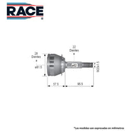 Junta Homocinética Race Rr-9413 - Mi Refacción