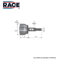 Junta Homocinética Race Rr-9466 - Mi Refacción