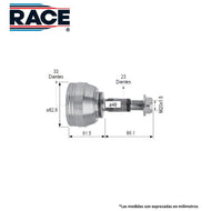 Junta Homocinética Race Rr-9496 - Mi Refacción