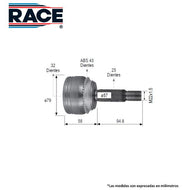 Junta Homocinética Race Rr-9512 - Mi Refacción