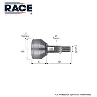 Junta Homocinética Race Rr-9516 - Mi Refacción
