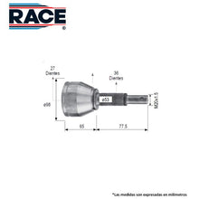 Cargar imagen en el visor de la galería, Junta Homocinética Race Rr-9518 - Mi Refacción