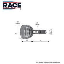 Cargar imagen en el visor de la galería, Junta Homocinética Race Rr-9526 - Mi Refacción