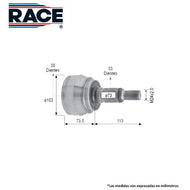 Junta Homocinética Race Rr-9545 - Mi Refacción