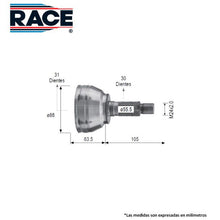 Cargar imagen en el visor de la galería, Junta Homocinética Race Rr-9557 - Mi Refacción