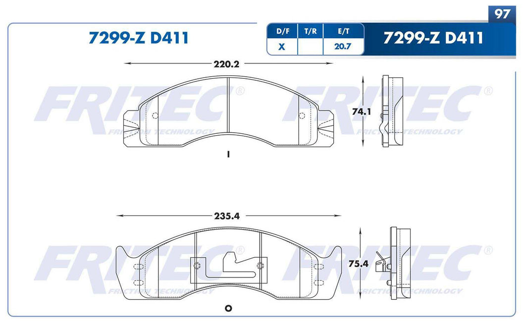 Balata Fritec Shd7299-Z