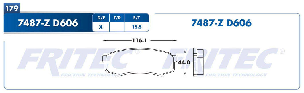 Balata Fritec Shd7487-Z - Mi Refacción
