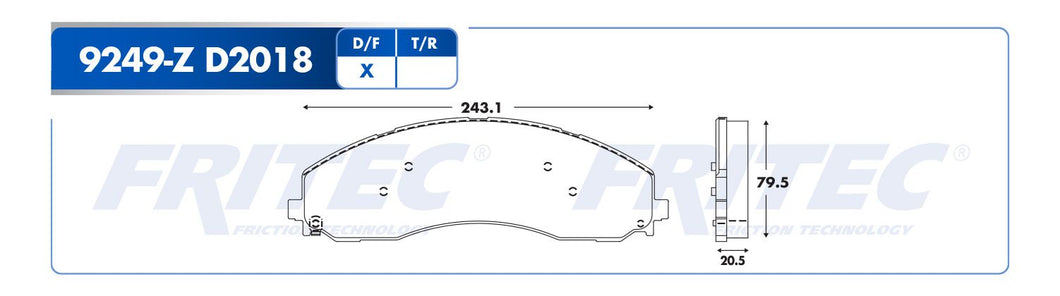 Balata Fritec Shd9249-Z - Mi Refacción