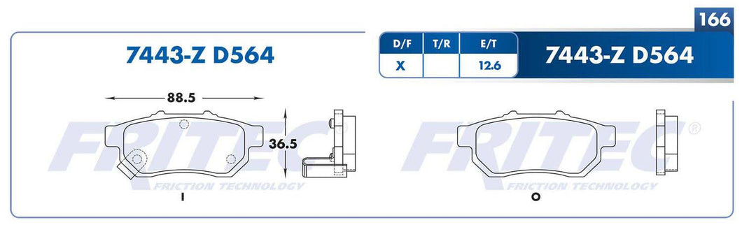 Balata Fritec Spc-7443-Z - Mi Refacción