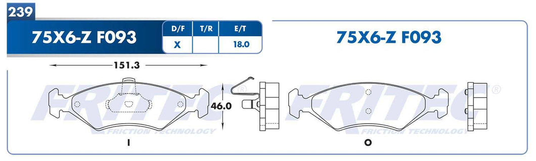 Balata Fritec Spc-75X6-Z - Mi Refacción