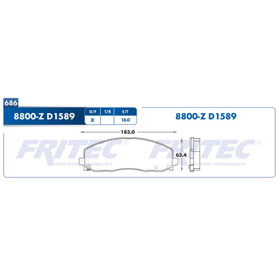 Balata Fritec Spc-8800-Z - Mi Refacción