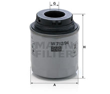 Cargar imagen en el visor de la galería, Filtro Aceite Mann-Filter W 712/94